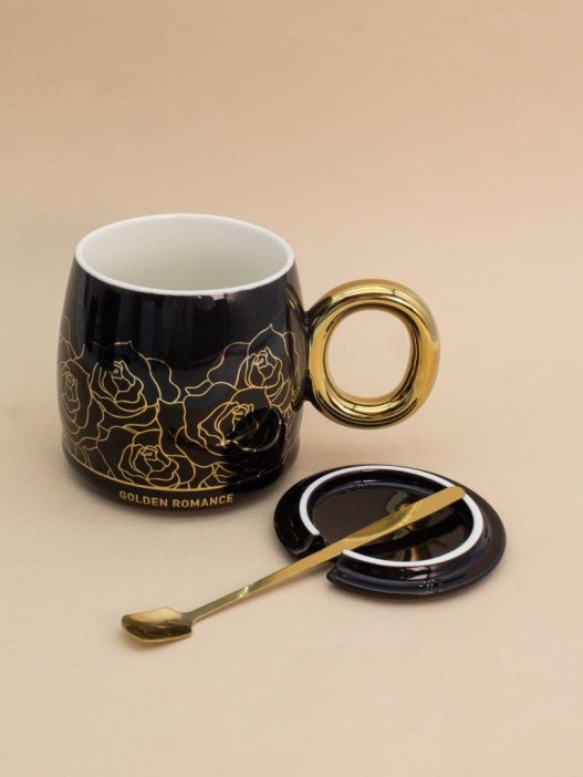 Кружка «Golden romance», black (450 ml) 