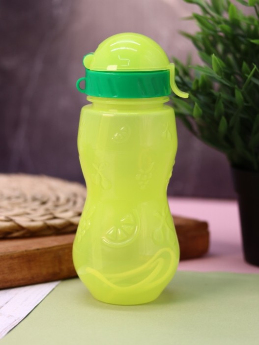 Бутылка "Fruit" с трубочкой, green (400 ml) 