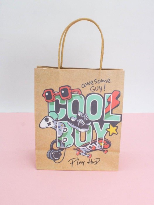 Пакет подарочный крафтовый «CoOol», boy (21*25,5*10) 