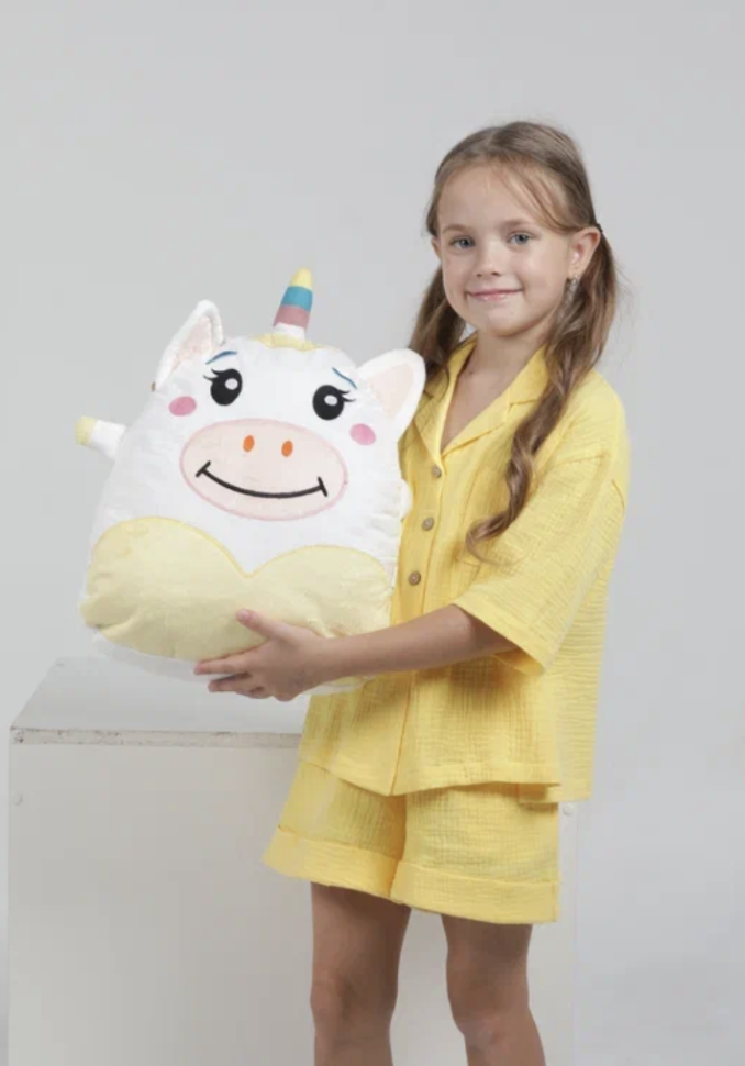Мягкая игрушка Hugme toys "Единорог", 40 см, белый