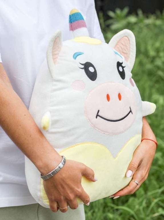 Мягкая игрушка Hugme toys "Единорог", 40 см, белый