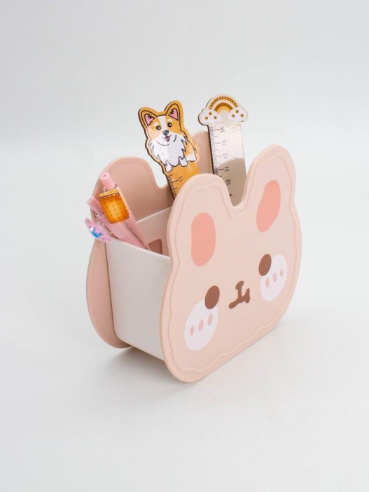 Органайзер для канцелярских и кухонных принадлежностей "Cute hare", pink 