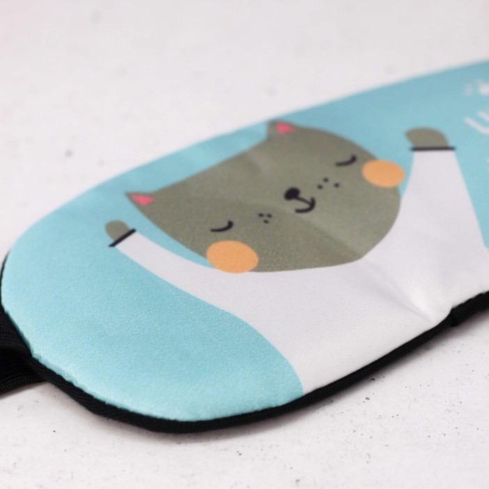 Маска для сна гелевая "Lucky kiss", blue 