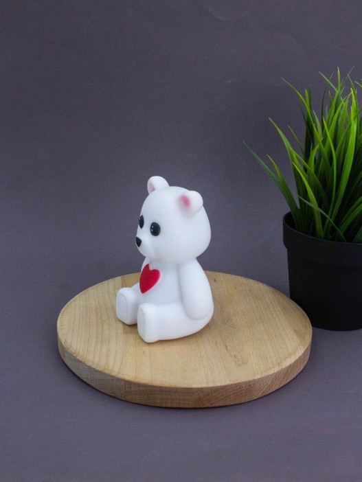 Ночник iLikeGift &quot;Teddy heart&quot;, white (11*6.5 см) 