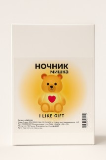 Ночник iLikeGift &quot;Teddy heart&quot;, white (11*6.5 см)