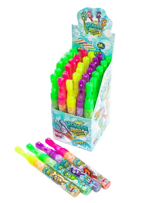 Напиток безалкогольный негазированный: спрей «Мокрая конфета ЗУБНАЯ ЩЕТКА», 30 шт. 