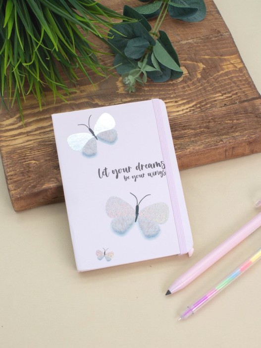 Блокнот (А6) &quot;Let your dreams be your wings&quot;, pink (10.5*14.5) 