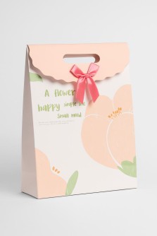 Пакет подарочный (XS) "Pastel flower", pink (16.5*12.5*6)