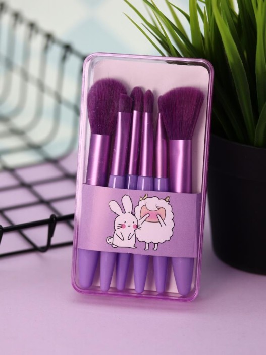Набор кистей для макияжа "Kawaii touch", 6 кистей, purple 