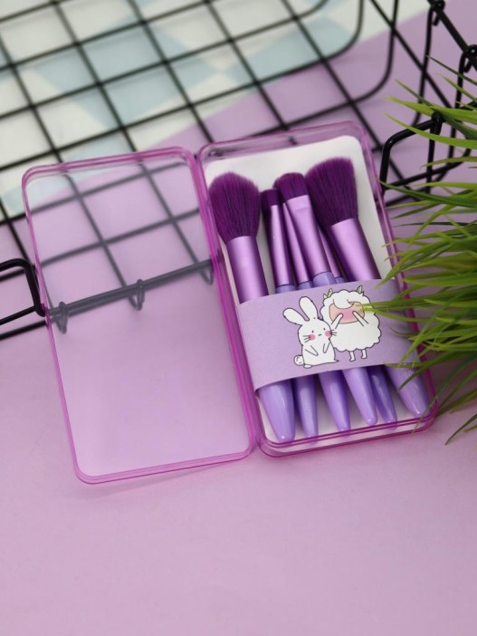 Набор кистей для макияжа "Kawaii touch", 6 кистей, purple 