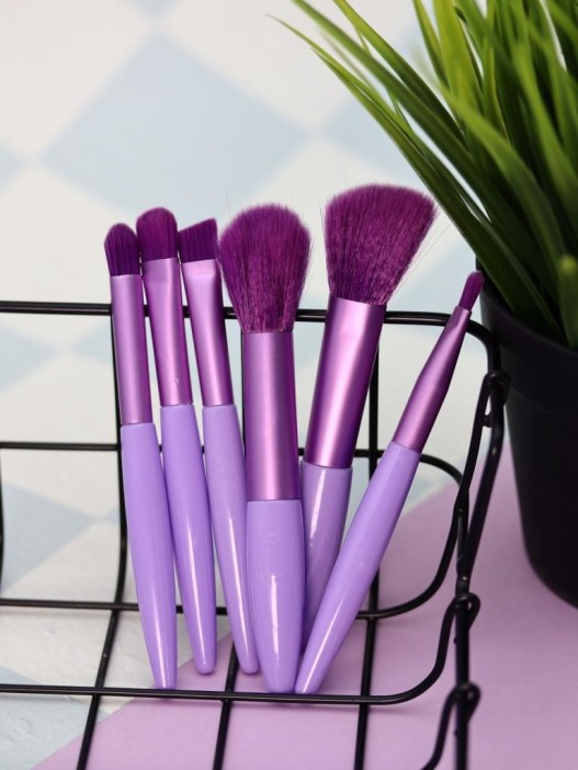 Набор кистей для макияжа "Kawaii touch", 6 кистей, purple 