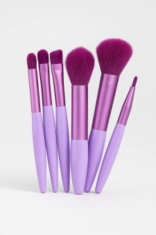 Набор кистей для макияжа "Kawaii touch", 6 кистей, purple
