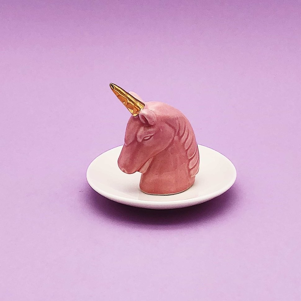 SM18-119 Держатель для украшений "Единорог", pink