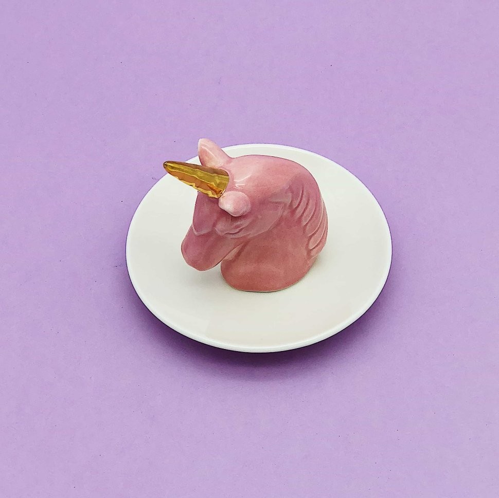 SM18-119 Держатель для украшений "Единорог", pink