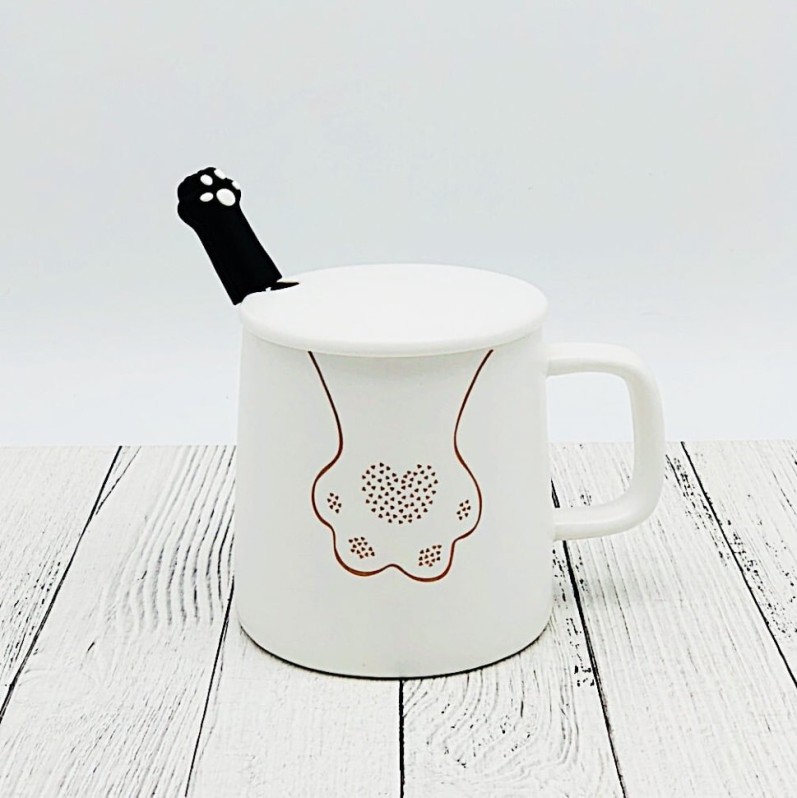 Кружка "Сat's foot", white (400ml) 