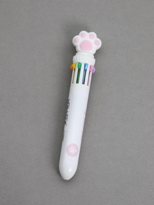 Разноцветная ручка 10 в 1 &quot;Пушистая лапка&quot;, mix, шоу-бокс 36 шт. 