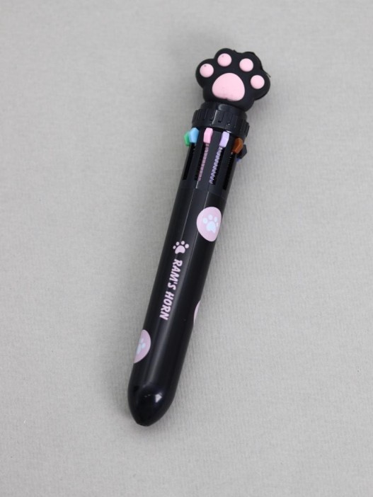 Разноцветная ручка 10 в 1 &quot;Пушистая лапка&quot;, mix, шоу-бокс 36 шт. 