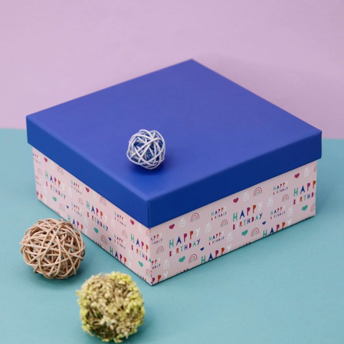 Подарочная коробка «Happy birthday», 17*17*8 