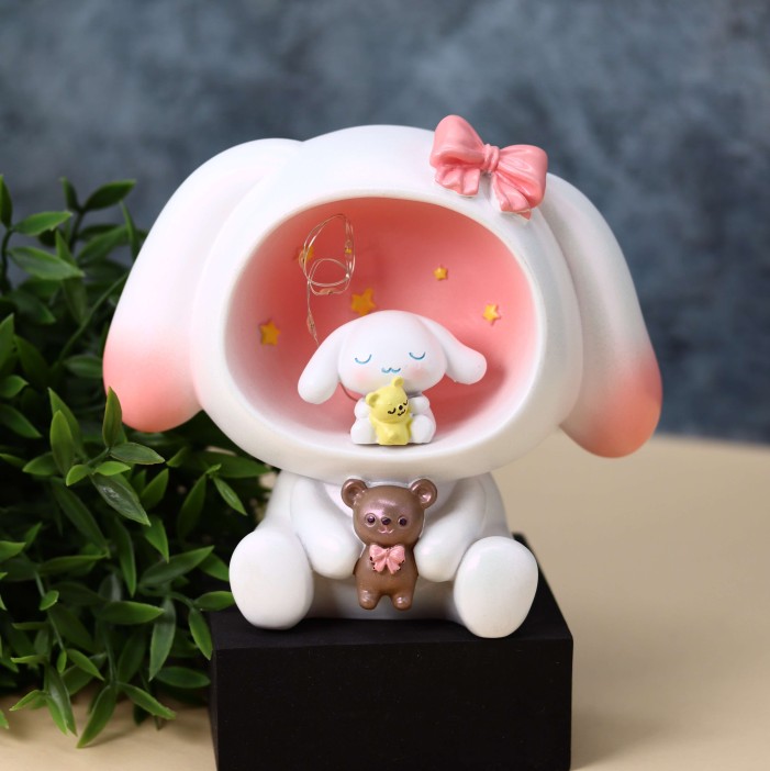 Kопилка - ночник «Plush friends», pink (14,5 см), пластик 