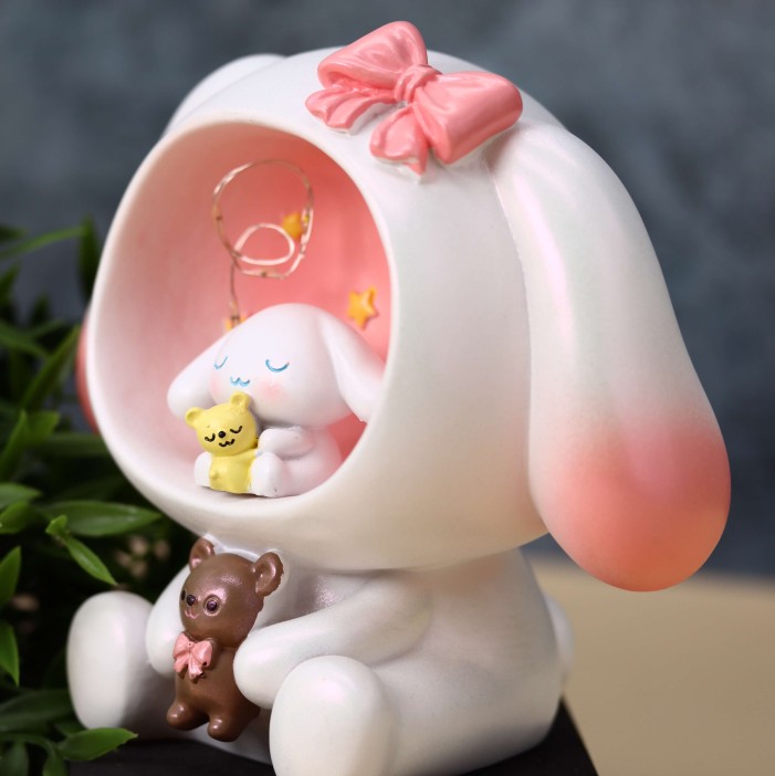 Kопилка - ночник «Plush friends», pink (14,5 см), пластик 