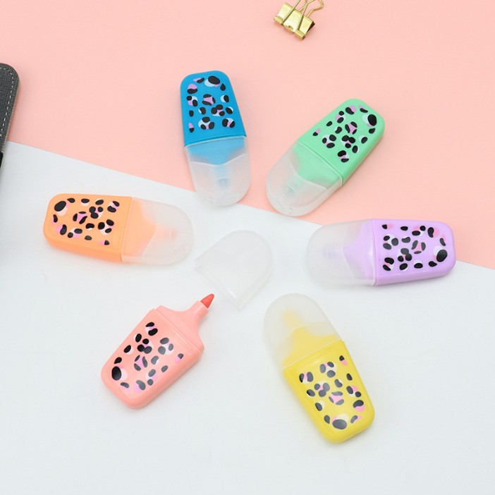 Набор маркеров текстовыделителей &quot;Leopard spots&quot;, 4 шт, mix 