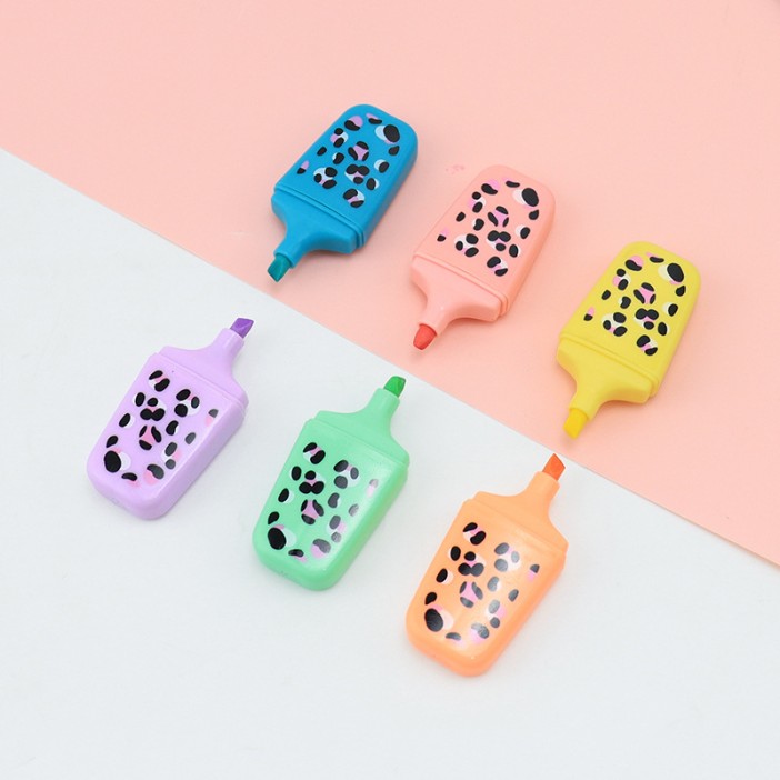 Набор маркеров текстовыделителей &quot;Leopard spots&quot;, 4 шт, mix 