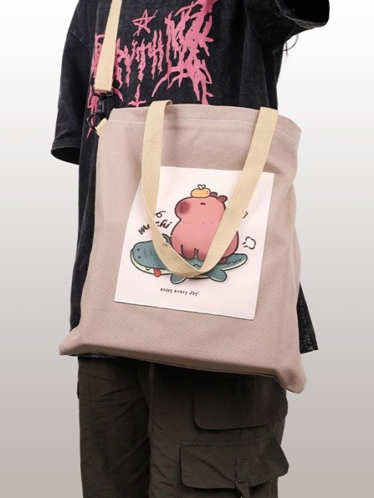 Сумка шоппер &quot;Capybara on a crocodile&quot;, brown 