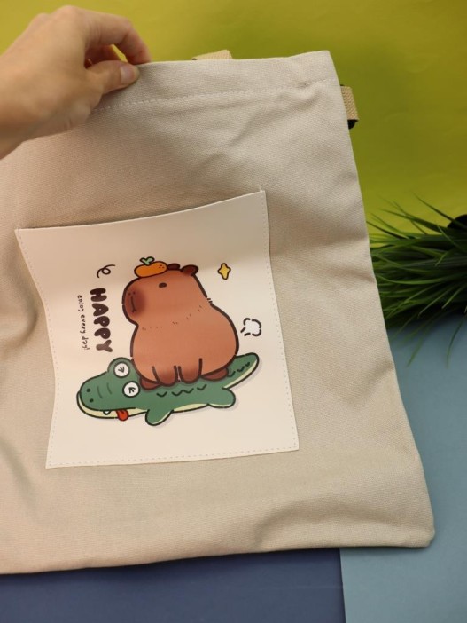Сумка шоппер &quot;Capybara on a crocodile&quot;, brown 