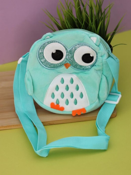Сумочка плюшевая &quot;Blue owl&quot;, blue (15,5*16 см) 