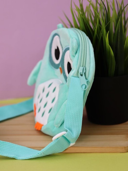Сумочка плюшевая &quot;Blue owl&quot;, blue (15,5*16 см) 