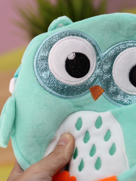 Сумочка плюшевая &quot;Blue owl&quot;, blue (15,5*16 см) 