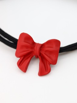 Резинка для волос GIRLY "Bow", red