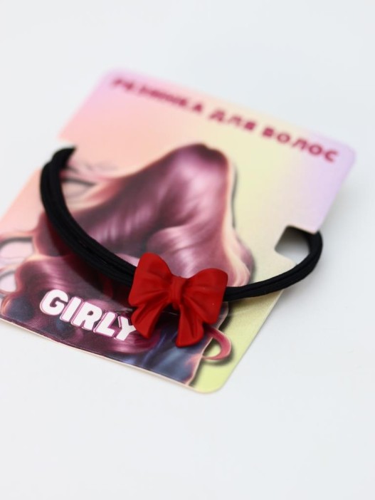 Резинка для волос GIRLY &quot;Bow&quot;, red 