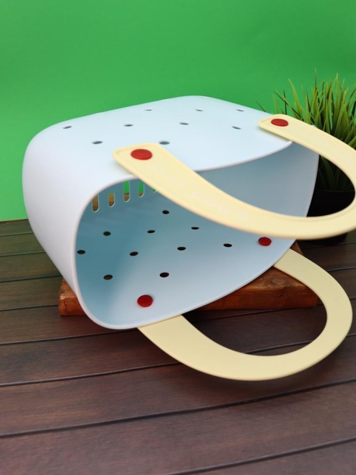 Корзина для хранения "Счастливая сумочка", синяя (30,5*15*31 см)