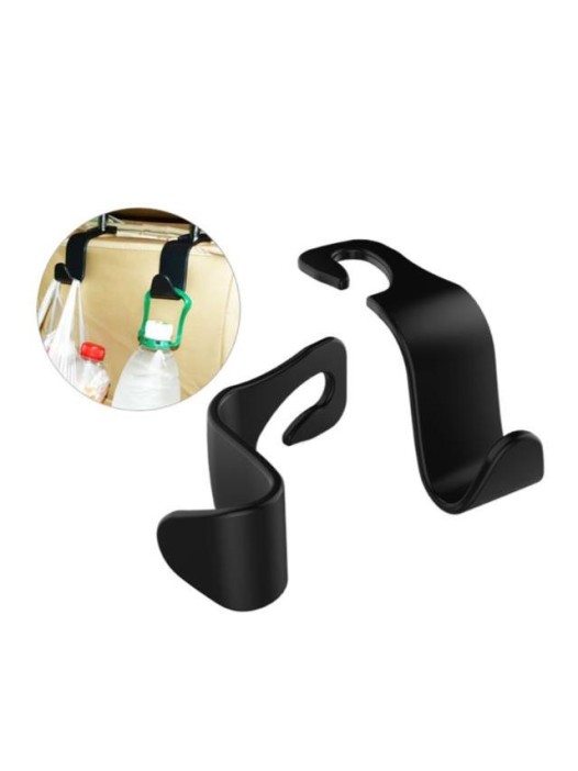 Набор крючков держателей в автомобиль, черный, 2 шт в наборе 