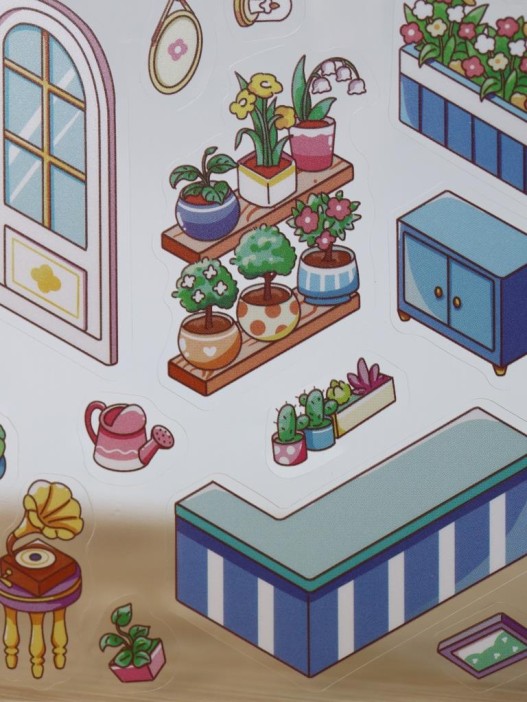 Наклейки+пинцет для творчества румбокс &quot;Цветочный магазин&quot;, голубые (16*20 см) 