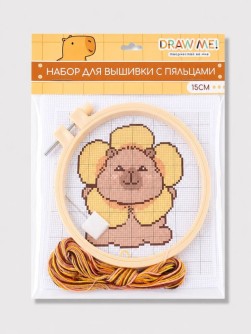 Набор для вышивки с пяльцами Draw Me! «Капицветик» 15 см.