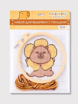 Набор для вышивки с пяльцами Draw Me! «Капицветик» 15 см.