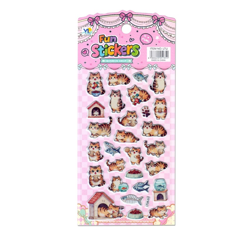 Наклейки "Котики 1" (10*22см) 