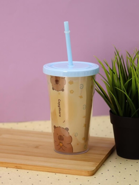 Тамблер iLikeGift &quot;Capybara upside down&quot;, blue (880 мл) 