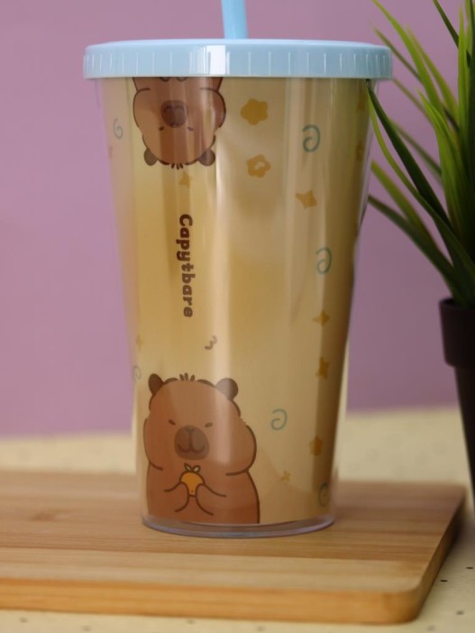 Тамблер iLikeGift &quot;Capybara upside down&quot;, blue (880 мл) 