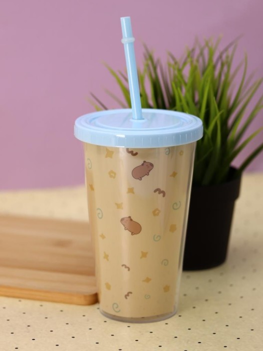 Тамблер iLikeGift &quot;Capybara upside down&quot;, blue (880 мл) 