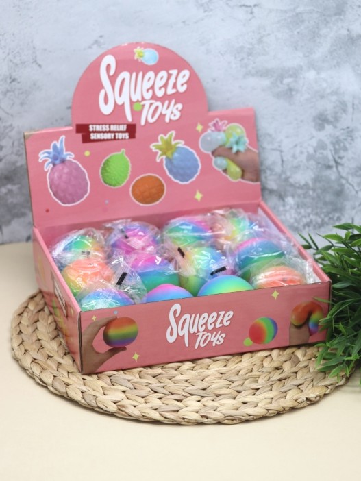 Мялка - антистресс «Rainbow ball», mix 