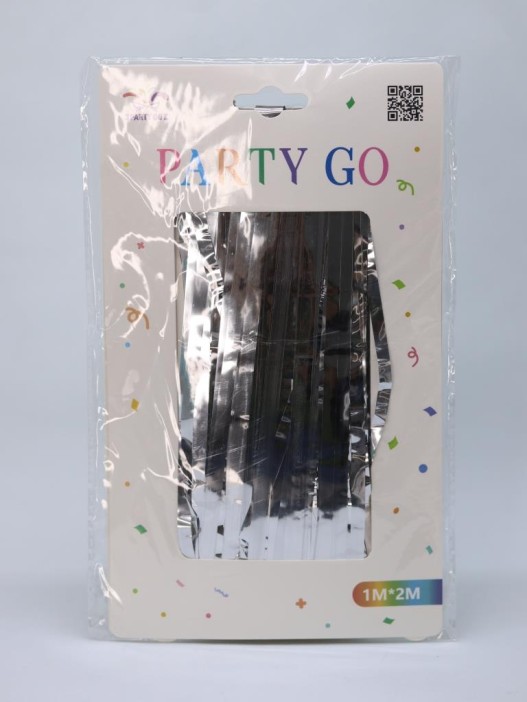 Праздничный занавес, дождик для фотозоны &quot;Rain&quot;, silver (100*200 см) 