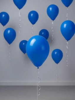 Набор воздушных шаров 8 шт. "Monochrome magic", dark blue (30 см)