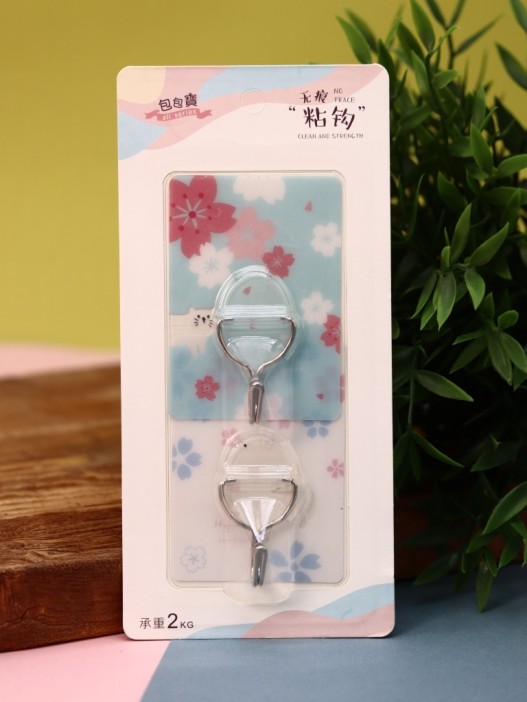 Крючок на липучке «Square flower animal» 2шт, mix color 