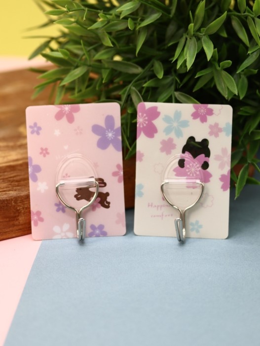 Крючок на липучке «Square flower animal» 2шт, mix color 