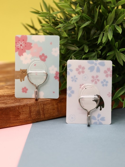 Крючок на липучке «Square flower animal» 2шт, mix color 