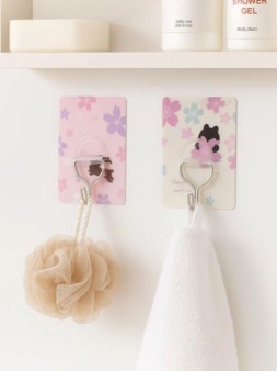 Крючок на липучке «Square flower animal» 2шт, mix color