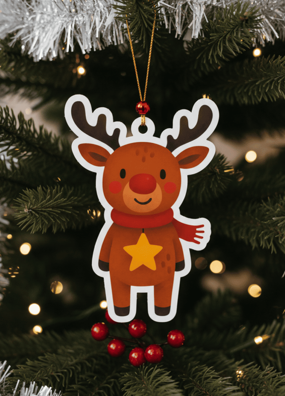 Подвеска новогодняя из дерева iLikeGift &quot;Олень&quot; 